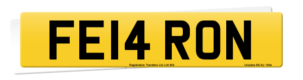 Registration number FE14 RON